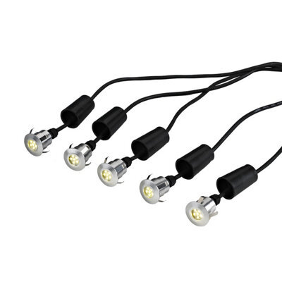 Elstead Lighting Derwent 5 X Deck/garden Light With 6M Cable And 12V Transformer - Anodised Aluminium - image 1
