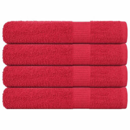 Berkfield Towels 4 Pcs Red 100X200 Cm 360 Gsm 100% Cotton