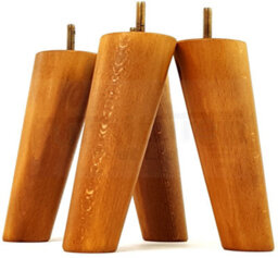 L&F Wood Legs Medium Oak Washed 180mm High Set Of 4 Replacement Angled Furniture Legs Set Of 4 Sofas Chairs Stools M8 - thumbnail 6