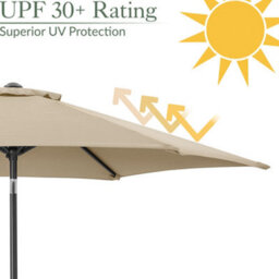 Christow 2.7M Crank And Tilt Parasol With Uv Protection - thumbnail 5