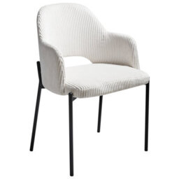 Beliani Set Of 2 Dining Chairs Raton Corduroy Off-White - thumbnail 6