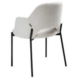 Beliani Set Of 2 Dining Chairs Raton Corduroy Off-White - thumbnail 5