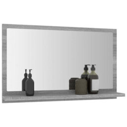 Walplus Bathroom Mirror Grey Sonoma 60X10.5X37 Cm Engineered Wood - thumbnail 6