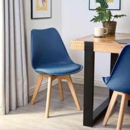 Bravich Rocco Tulip Dining Chair - Navy - thumbnail 2