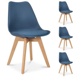 Bravich Rocco Tulip Dining Chair - Navy - thumbnail 5