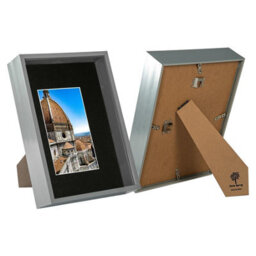 "Nicola Spring A4 (8 X 12"") Deep Photo Frames - Grey/black Mount - 3D Deep Box Picture Frame Display Case (31 X 22Cm) X2" - thumbnail 1