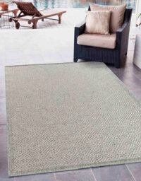 Modern Harper Greek Key Design Outdoor-Indoor Rugs Silver 50X80 Cm - thumbnail 2