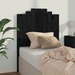 Berkfield Bed Headboard Black 81X4X110 Cm Solid Wood Pine