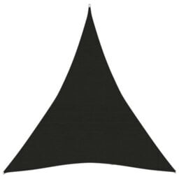 Berkfield Sunshade Sail 160 G/m2 Black 4X5X5 M Hdpe - thumbnail 1