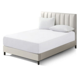 Ameha Plain Microfiber Fitted Sheet 25Cm Deep Pocket- Hypoallergenic Easy Care White Fitted Sheets Uk Double Bedsheet (137X190Cm) - thumbnail 7
