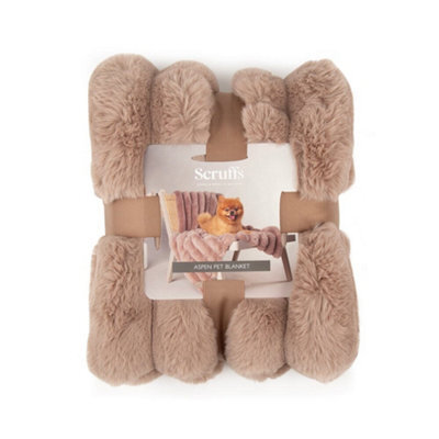Scruffs Taupe Faux Fur Pet Blanket - image 1