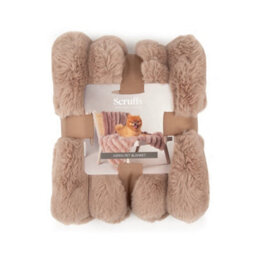 Scruffs Taupe Faux Fur Pet Blanket - thumbnail 1