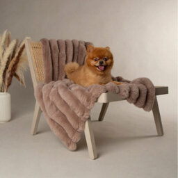 Scruffs Taupe Faux Fur Pet Blanket - thumbnail 5