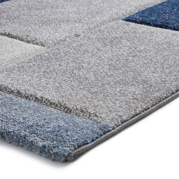 Grey/blue Geometric Modern Machine Made Easy To Clean Rug For Living Room Bedroom And Dining Room-160Cm X 220Cm - thumbnail 5