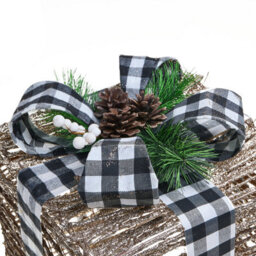 Beliani Set Of 3 Christmas Decorations Led Arreskov Christmas Gifts 20/25/30 Cm Brown - thumbnail 5
