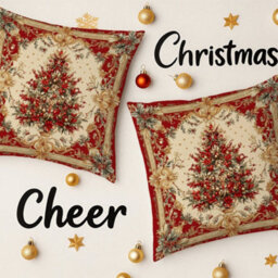 Amorly 2Pack Christmas Tree Cushion Covers, Soft Zippered Pillowcases Without Insert, Festive Decor For Sofa, Living Room Home Decoration - thumbnail 4