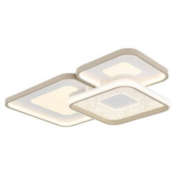 Luminosa Lighting Luminosa Mosaiko Triple Square Semi Flush Ceiling Light Matt White Led 2700/6000K