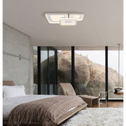Luminosa Lighting Luminosa Mosaiko Triple Square Semi Flush Ceiling Light Matt White Led 2700/6000K - thumbnail 2