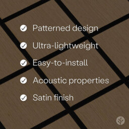 Wvh Oak Check Geometric Wood Veneer Acoustic Felt Backing Decorative Sound-Absorbing Solution For Homes, Offices, And Studios - thumbnail 3