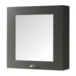Clifton Bathroom Mirror Cabinet 600mm Wide - Matt Grey - (Aberdeen) - thumbnail 1