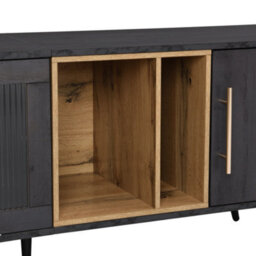 HomeTouch Modern Wood And Grey Grain Tv Stand Tv Unite With Large Storage Space Living Room Furniture - thumbnail 9