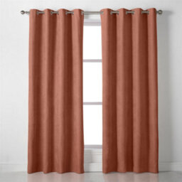 Luxury Living Velvet Chenille Ring Top Curtains Orange - thumbnail 3