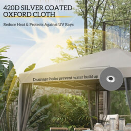 Outsunny Heavy Duty Pop Up Gazebo With Removable Mesh Sidewall Grey - thumbnail 5