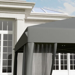 Outsunny Heavy Duty Pop Up Gazebo With Removable Mesh Sidewall Grey - thumbnail 8