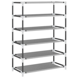 Berkfield Practical Shoe Cabinet Grey 60X28X90 Cm Fabric - thumbnail 6