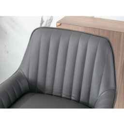 Set Of 2 Kali Pu Bar Stool Grey Dining Room High Chairs - thumbnail 4