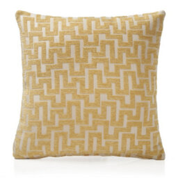 Luxury Living Novo Ochre 45Cm X 45Cm Luxury Geometric Chenille Cushion