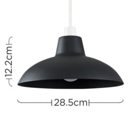 Valuelights Civic Metro Black Ceiling Shade And Bulb (D)28.8Cm - thumbnail 9