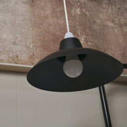Valuelights Civic Metro Black Ceiling Shade And Bulb (D)28.8Cm - thumbnail 3