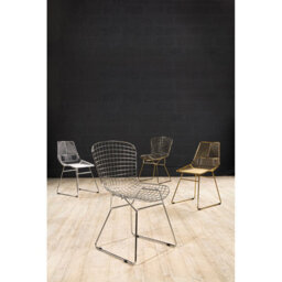 Orsina Interioirs By Premier Sturdy Small Chrome Metal Wire Chair, Metal Chair For Kitchen, Outdoor Tapered Metal Chair For Patio, Lawn - thumbnail 5