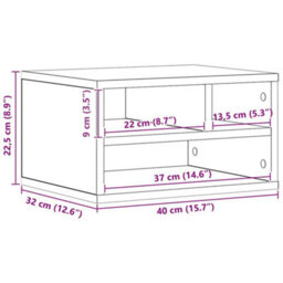 Walplus Printer Stand Old Wood 40 X 32 X 22.5 Cm Engineered Wood - thumbnail 9