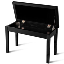 Costway 75Cm Pu Leather Piano Bench Double Duet Seat Padded Vanity Stool W/ Storage - thumbnail 8