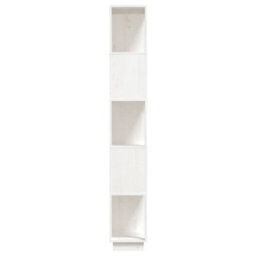 Berkfield Book Cabinet/room Divider White 80X25X163.5 Cm Solid Wood Pine - thumbnail 4