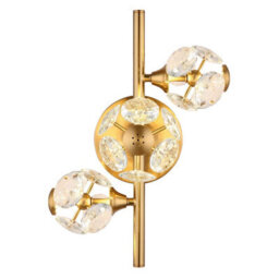 Luminosa Lighting Luminosa Virina Wall Lamp Gold Colors K9 Crystals Led 3000K - thumbnail 3