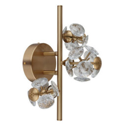 Luminosa Lighting Luminosa Virina Wall Lamp Gold Colors K9 Crystals Led 3000K - thumbnail 2