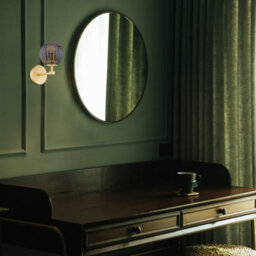 Luminosa Lighting Luminosa Paloma 12Cm Wall Lamp Smoky (Fluted), Brushed Brass - thumbnail 3