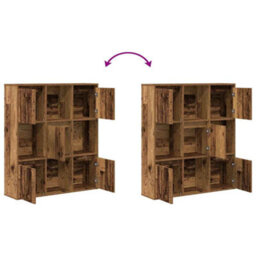 Berkfield Bookcase Old Wood 89X24X101.5 Cm Engineered Wood - thumbnail 7