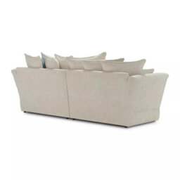 Oak Furnitureland Carrington 4 Seater Pillow Back Sofa Natural With Teal Fabric - thumbnail 3