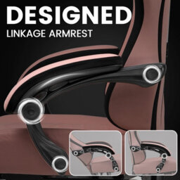 Gtplayer Fabric Gaming Chair With Footrest, Computer Chairs For Adults With Pocket Spring Cushion For Home Office, Orange Black - thumbnail 6