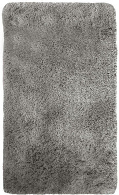 The Rugs Soft Washable Collection Plain Design Shaggy Rug In Grey  Sa-04 - image 1
