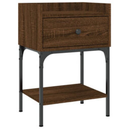 Berkfield Bedside Tables 2 Pcs Brown Oak 40.5X31X60 Cm Engineered Wood - thumbnail 5