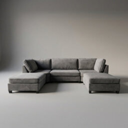 Loft Home Lennox Charcoal Grey U-Shape Corner Sofa - thumbnail 2