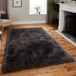 Dark Grey Handmade Modern Plain Shaggy Easy To Clean Rug For Bed Room Living Room And Dining Room-60Cm X 120Cm - thumbnail 1