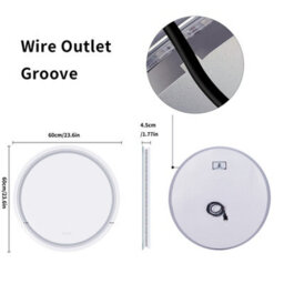 Luvodi 600mm Anti-Fog Led Illuminated Bathroom Mirror Backlit & Front Lighted Vanity Mirror - thumbnail 2