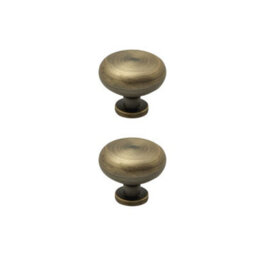Homestylestore 600 X 650mm Black Grey Wall Mounted Mirrored Door Bathroom Cabinet And Aged Gold Round Handles - thumbnail 3