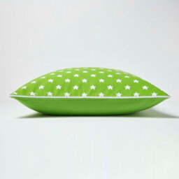 Homescapes Cotton Green Stars Cushion Cover, 60 X 60 Cm - thumbnail 3